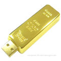 Gold Bar Metal USB Flash Drive, Promotional USB3.0 Stick, Big Print Area for Brand Exposure